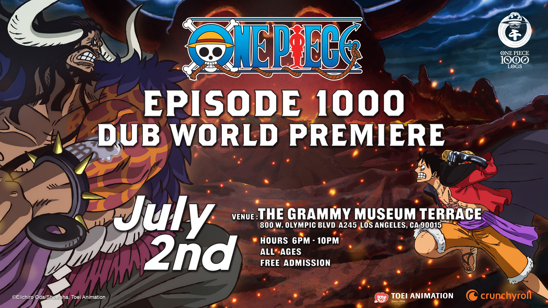 Toei Animation and Crunchyroll will be cohosting the special event