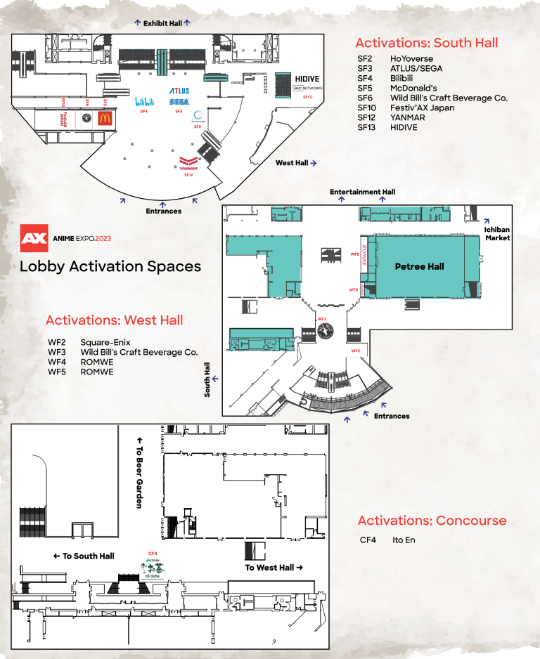 Check Out The Lobby Activation Spaces at AX 2023! Anime Expo